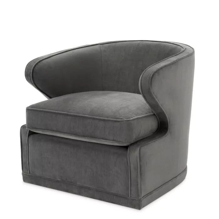 Eichholtz Dorset Swivel Chair In Granite Grey