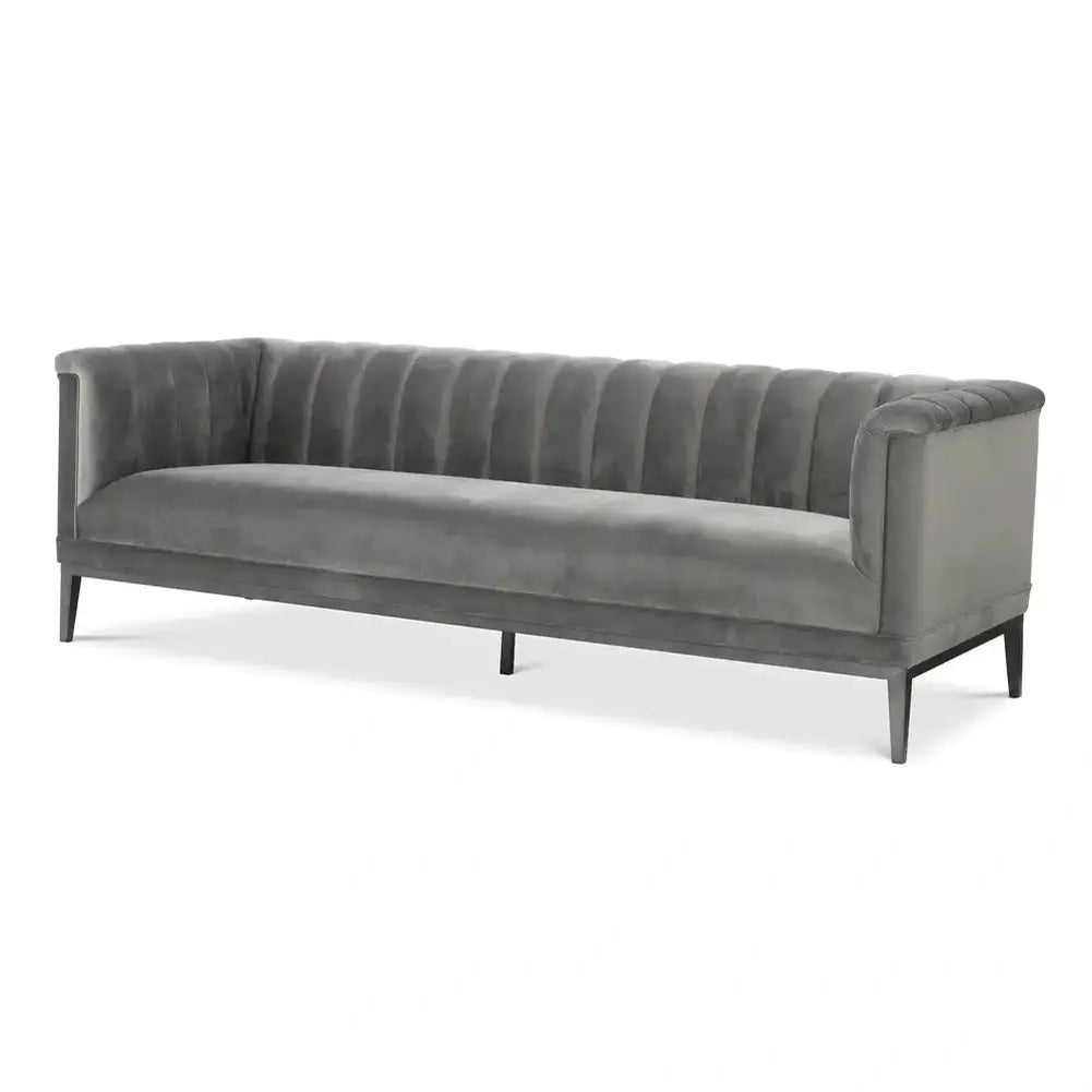 Eichholtz Raffles Sofa In Roche Porpoise Grey Velvet