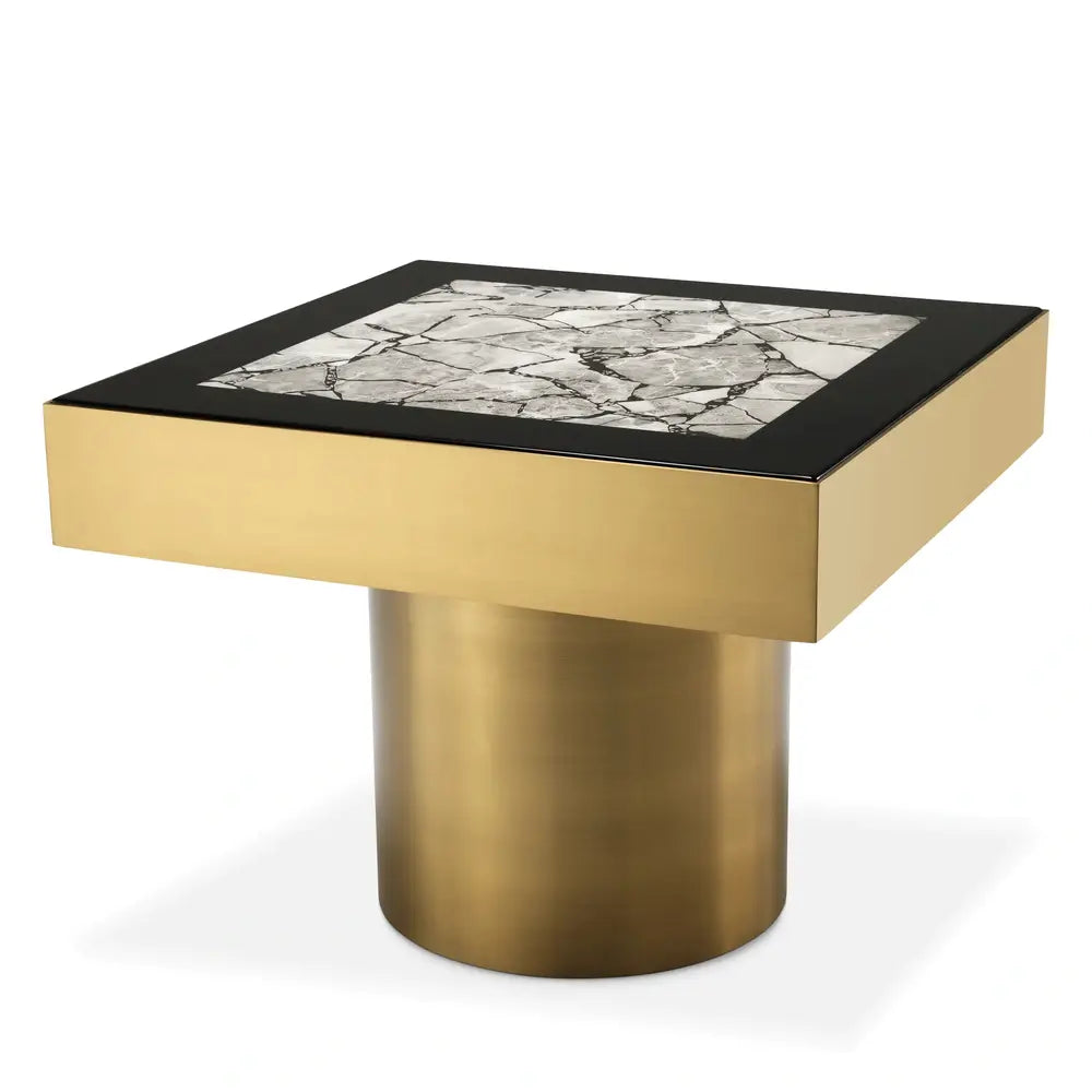 Product photograph of Eichholtz Tatler Side Table In Brushed Brass Finish from Olivia's