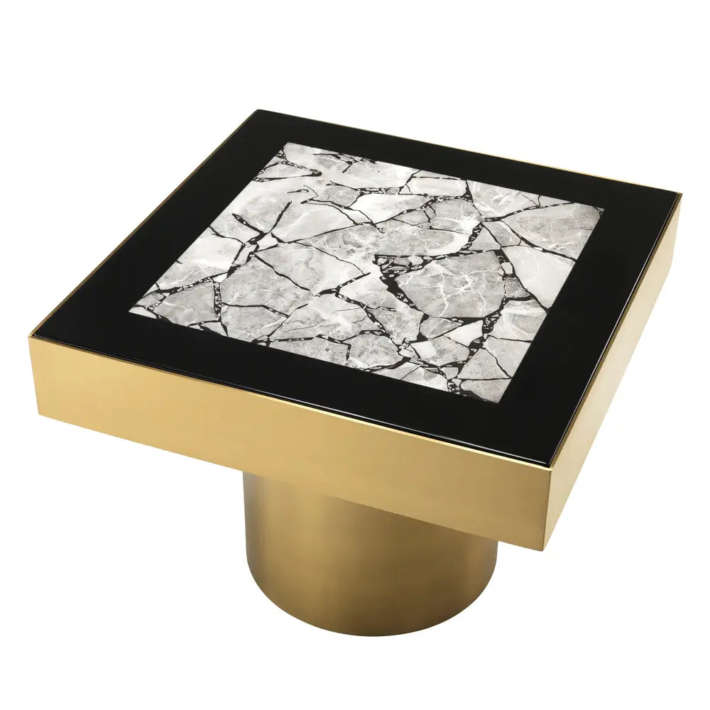 Product photograph of Eichholtz Tatler Side Table In Brushed Brass Finish from Olivia's.