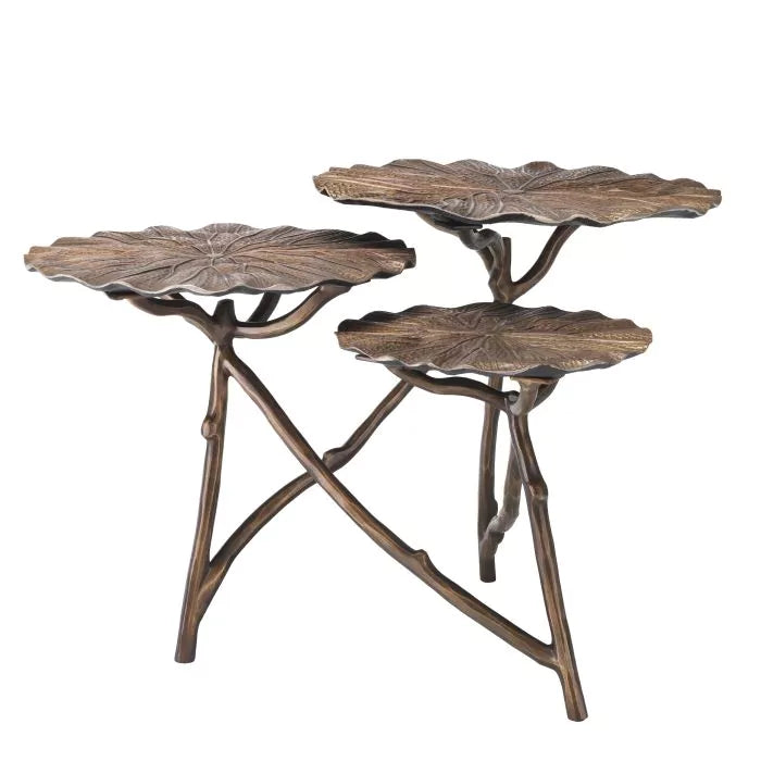 Product photograph of Eichholtz Colibri Side Table In Antique Brass Finish from Olivia's.