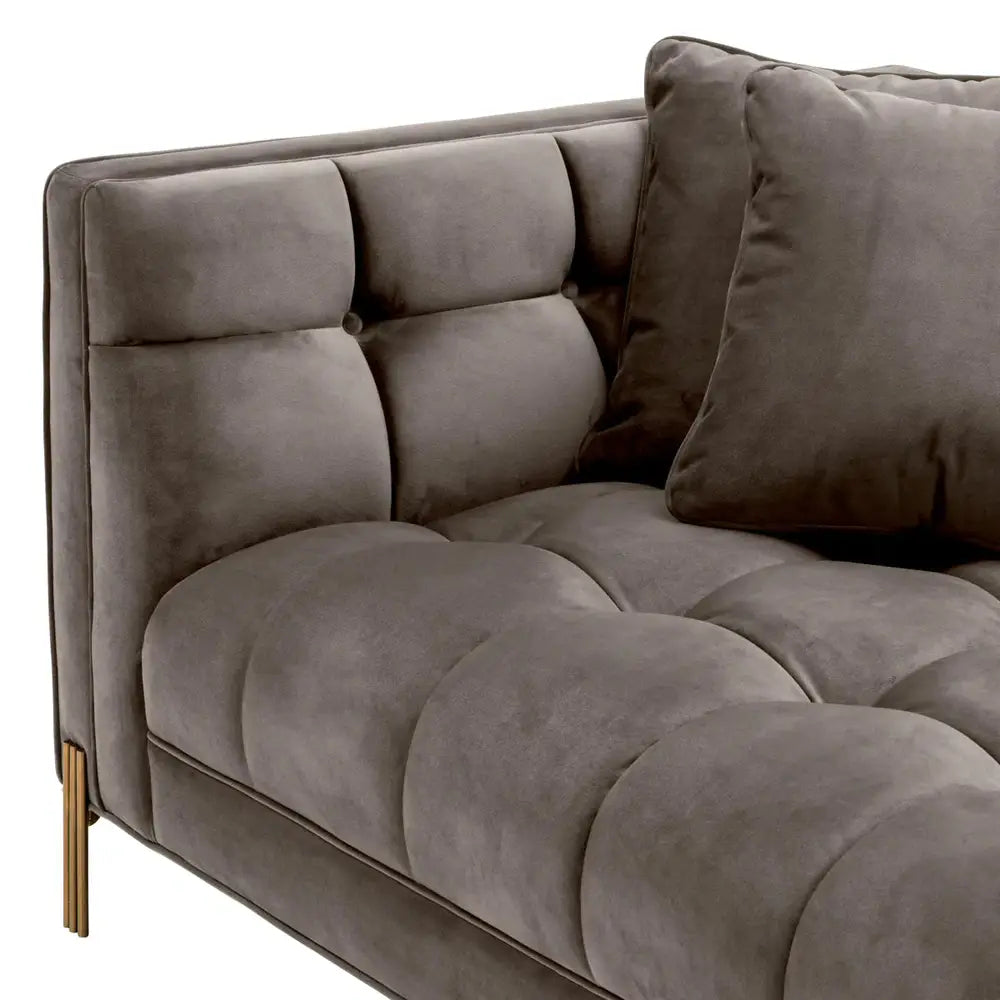 Product photograph of Eichholtz Sienna Sofa In Savona Grey Velvet from Olivia's.