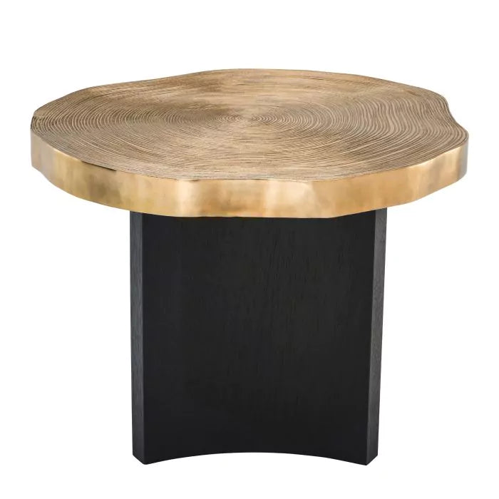 Product photograph of Eichholtz Thousand Oaks Side Table In Brass Finish from Olivia's.