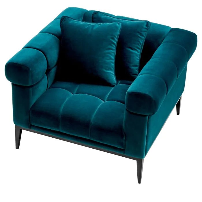Product photograph of Eichholtz Aurelio Chair In Savona Sea Green Velvet from Olivia's.