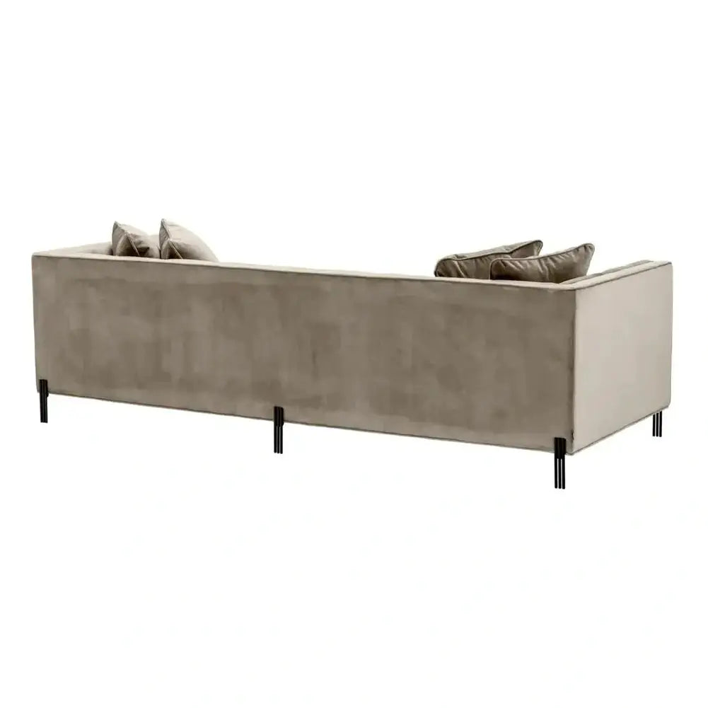 Product photograph of Eichholtz Sienna Sofa In Savona Greige Velvet from Olivia's.