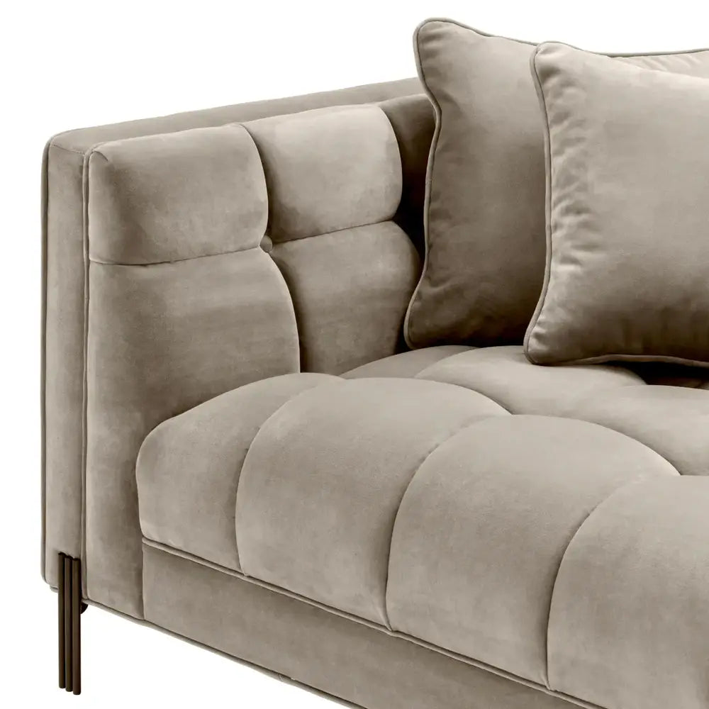 Product photograph of Eichholtz Sienna Sofa In Savona Greige Velvet from Olivia's.