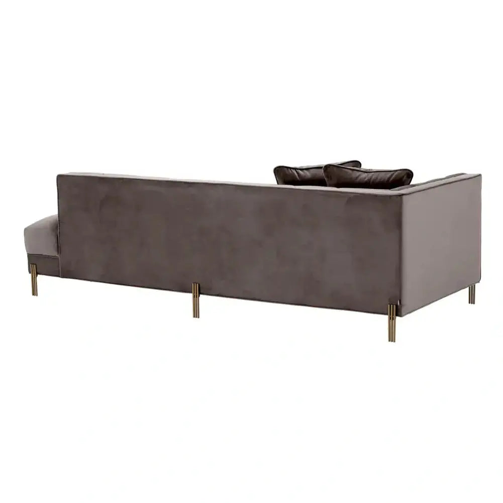 Product photograph of Eichholtz Lounge Sienna Left Sofa In Savona Grey Velvet from Olivia's.