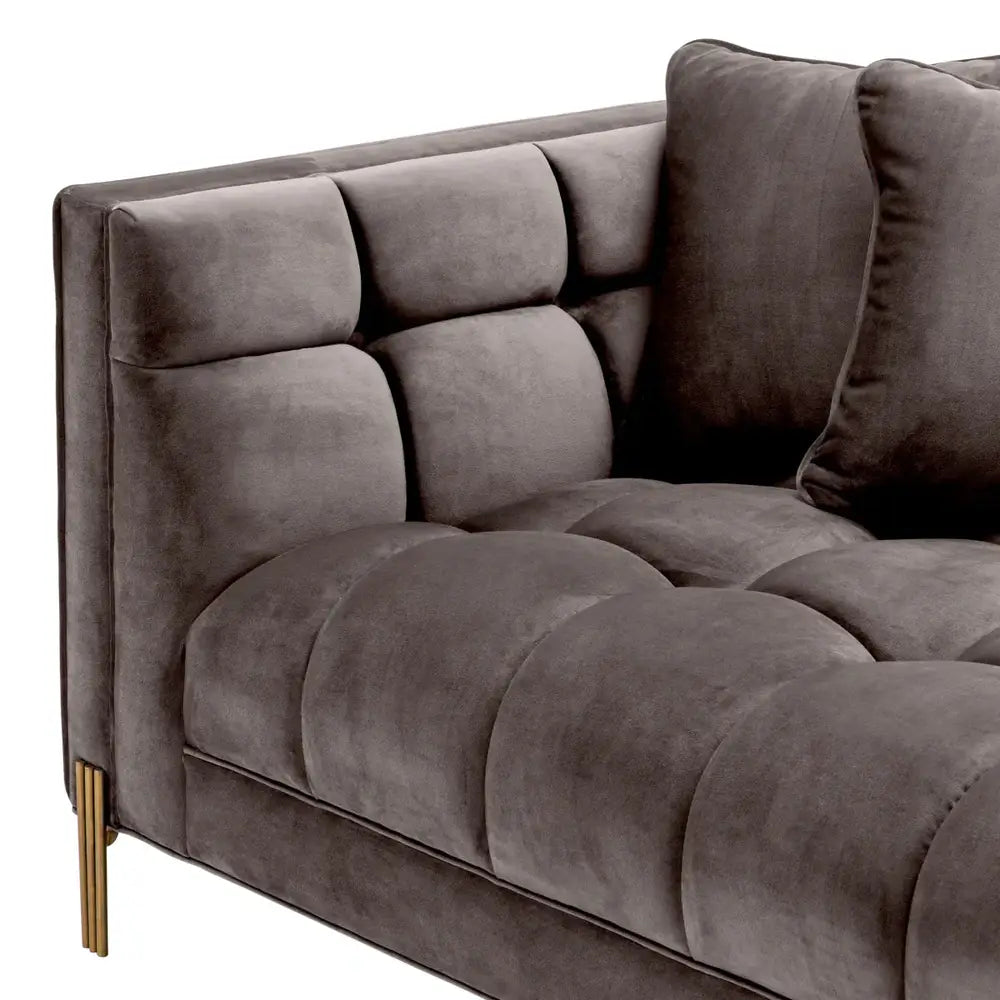 Product photograph of Eichholtz Lounge Sienna Left Sofa In Savona Grey Velvet from Olivia's.