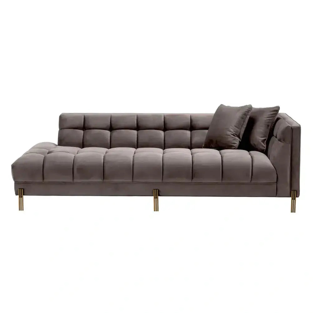Product photograph of Eichholtz Lounge Sienna Right Sofa In Savona Grey Velvet from Olivia's.