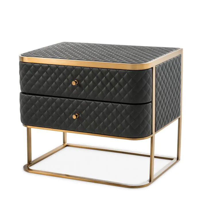 Product photograph of Eichholtz Monfort Bedside Table In Brushed Brass Finish from Olivia's