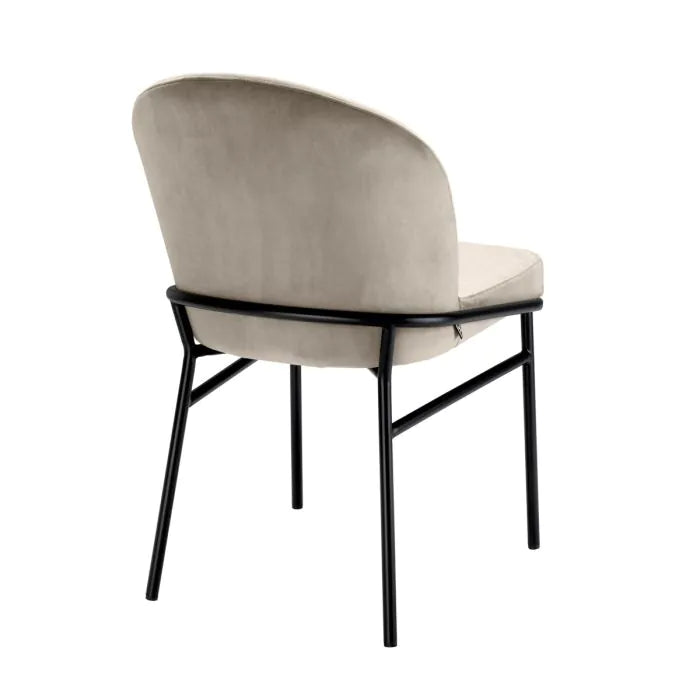 Product photograph of Eichholtz Willis Set Of 2 Dining Chairs In Savona Greige Velvet from Olivia's.
