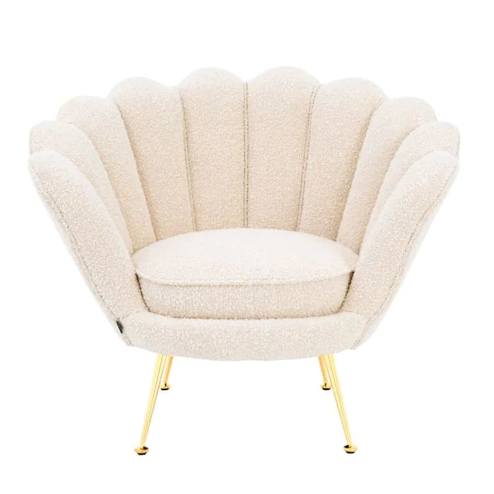 Product photograph of Eichholtz Trapezium Chair In Boucl Cream from Olivia's.