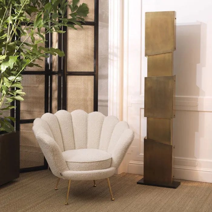 Product photograph of Trapezium Chair - Boucl Cream from Olivia's.
