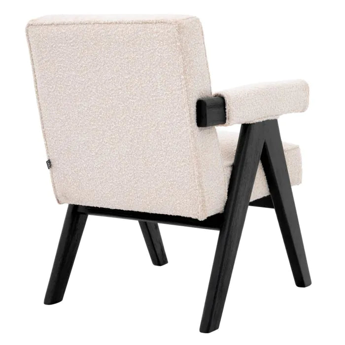 Product photograph of Eichholtz Greta Dining Chair In Boucl Cream from Olivia's.