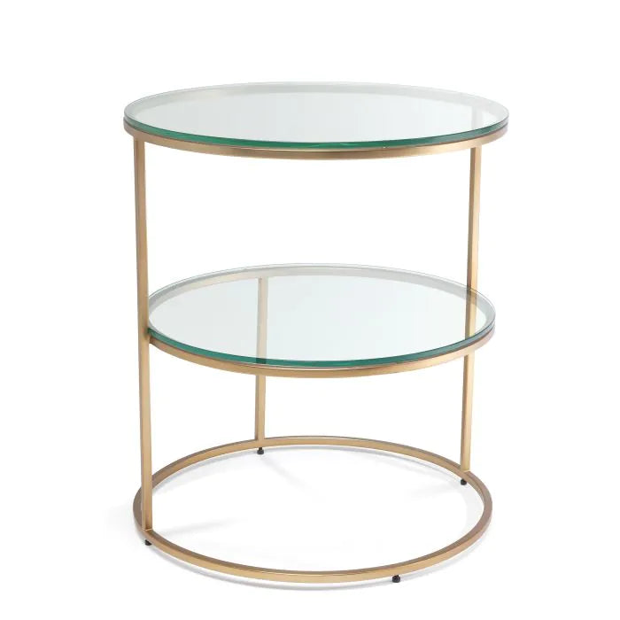 Product photograph of Eichholtz Circles Side Table In Brushed Brass Finish from Olivia's