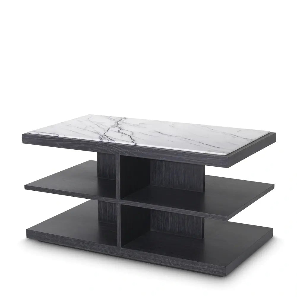 Eichholtz Miguel Side Table In Charcoal Grey Oak Veneer