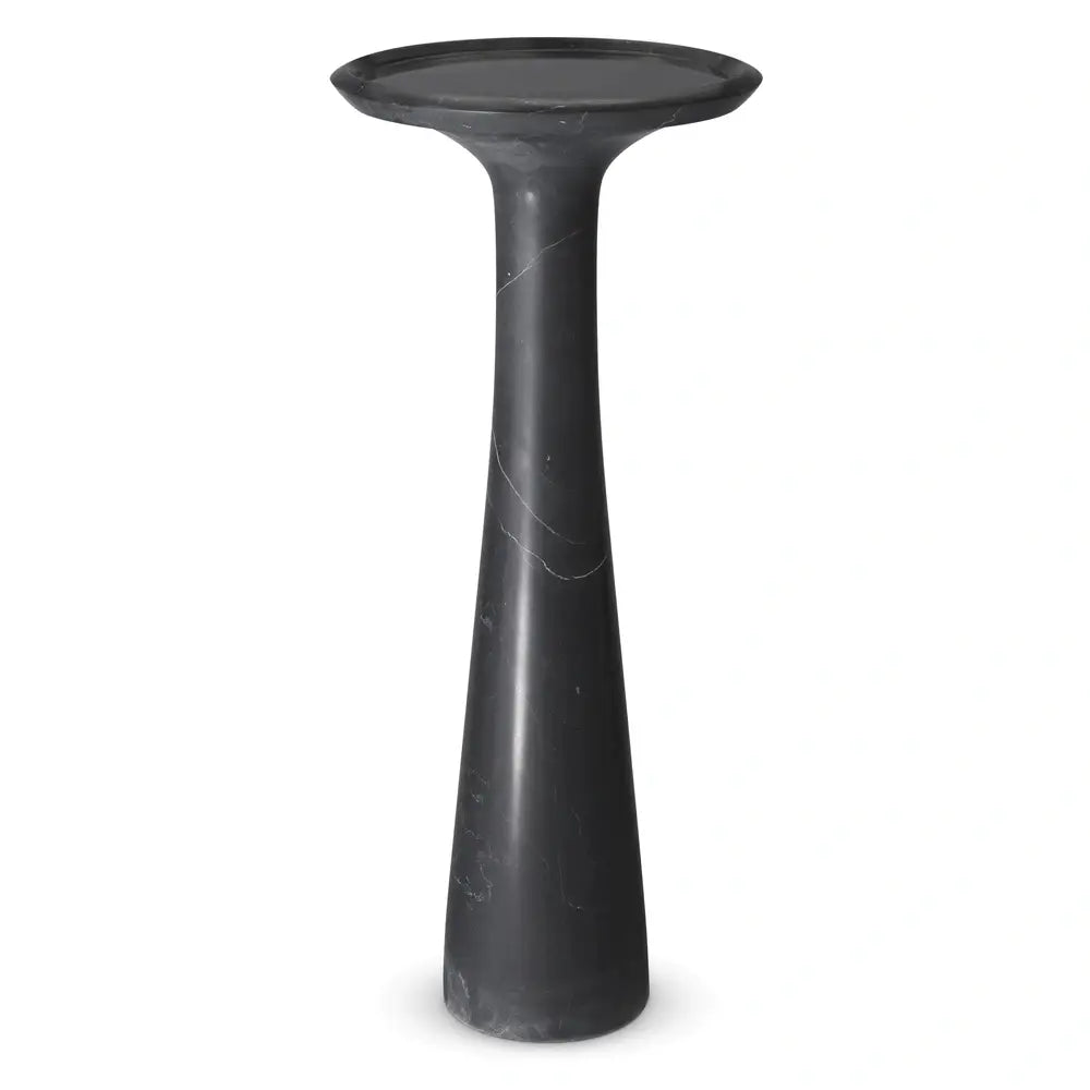 Product photograph of Eichholtz Pompano High Side Table In Honed Black Marble from Olivia's