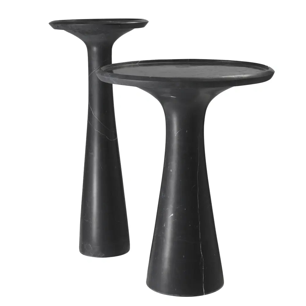 Product photograph of Eichholtz Pompano High Side Table In Honed Black Marble from Olivia's.