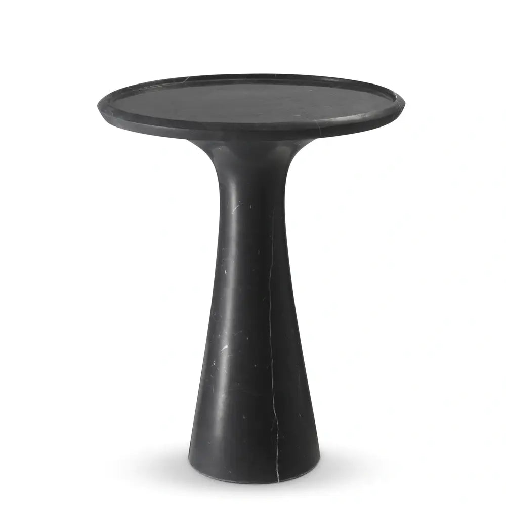 Product photograph of Eichholtz Pompano Low Side Table In Honed Black Marble from Olivia's