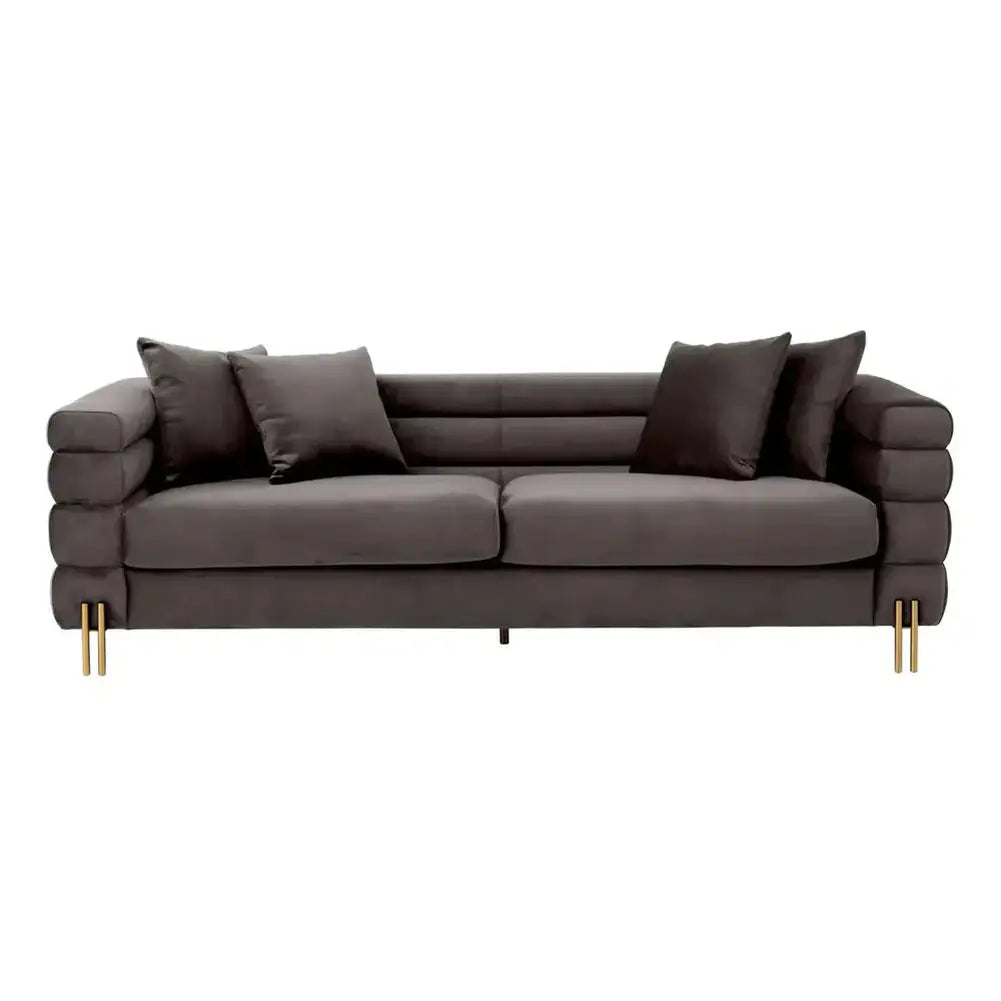 Product photograph of Eichholtz York Sofa In Savona Grey Velvet from Olivia's.