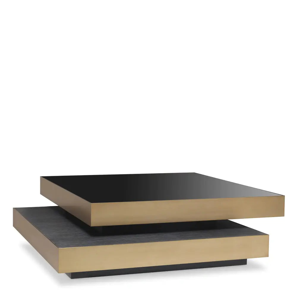 Product photograph of Eichholtz Shelton Coffee Table In Brushed Brass Finish from Olivia's
