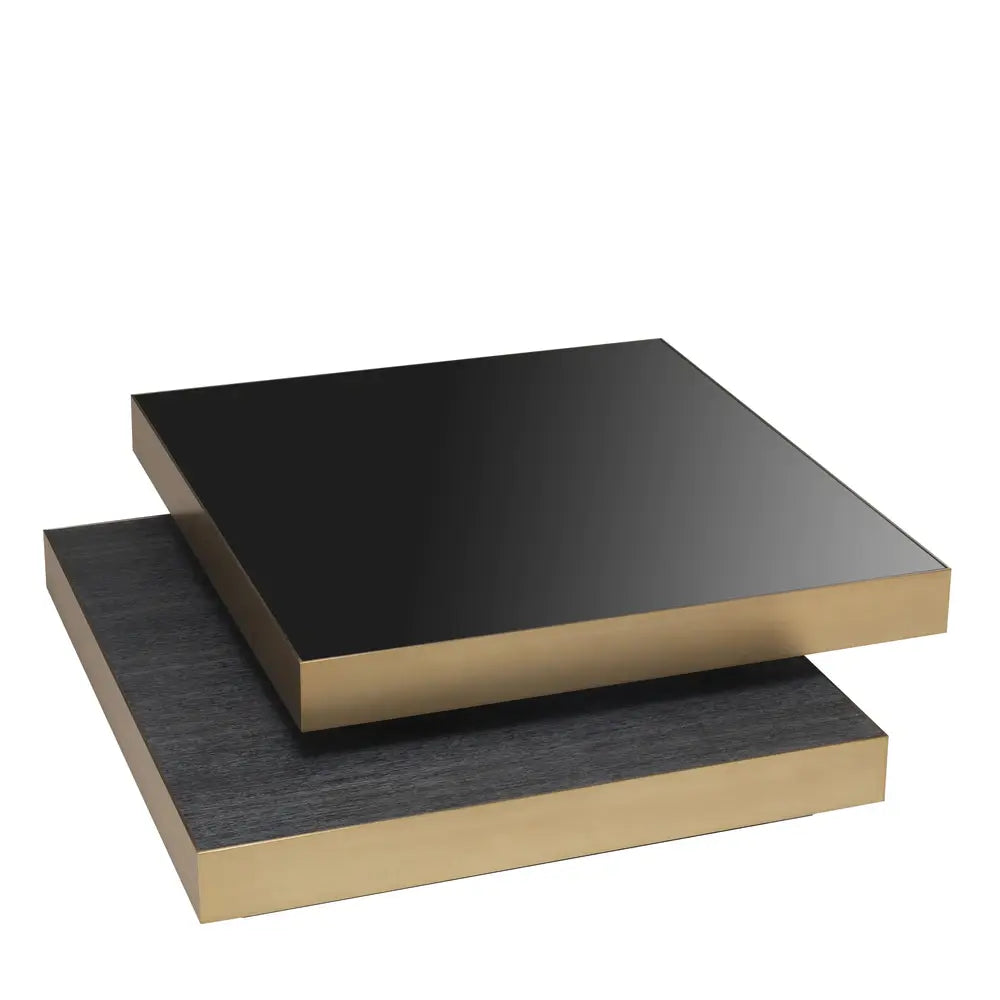 Product photograph of Eichholtz Shelton Coffee Table In Brushed Brass Finish from Olivia's.