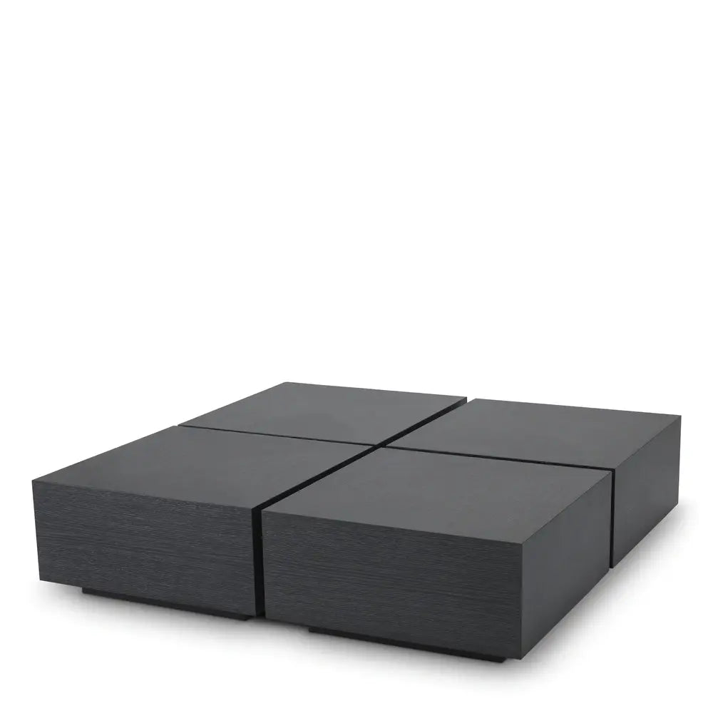 Eichholtz Puro Set Of 4 Coffee Tables In Charcoal Grey Oak Ven