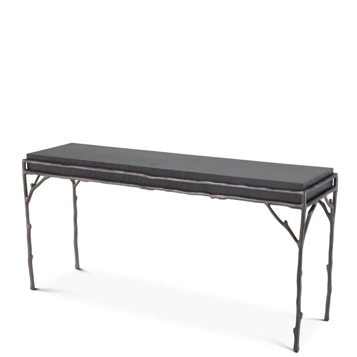 Product photograph of Eichholtz Premier Console Table In Charcoal Grey Oak Veneer from Olivia's