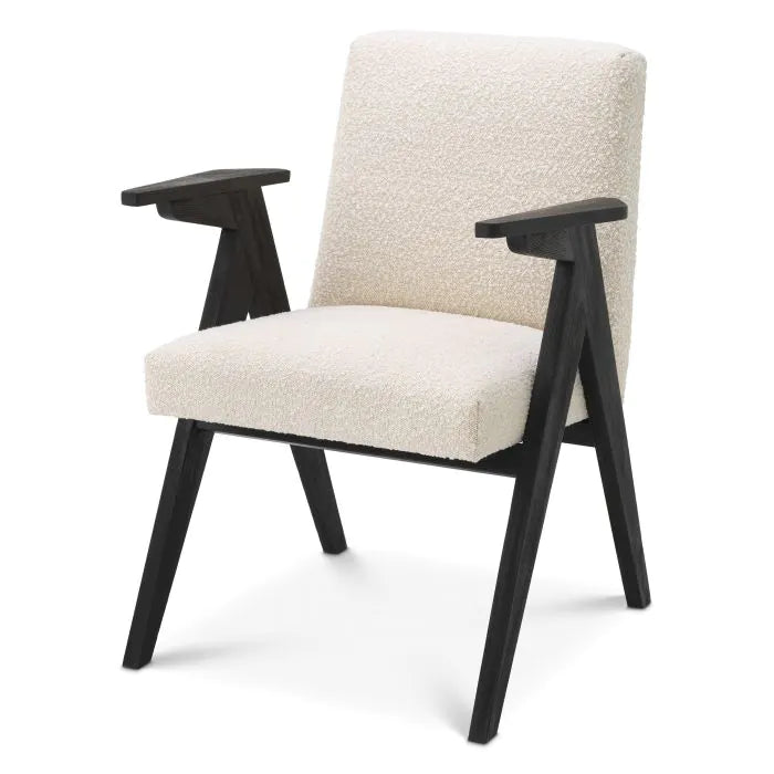 Product photograph of Eichholtz Bobo Dining Chair In Boucl Cream from Olivia's