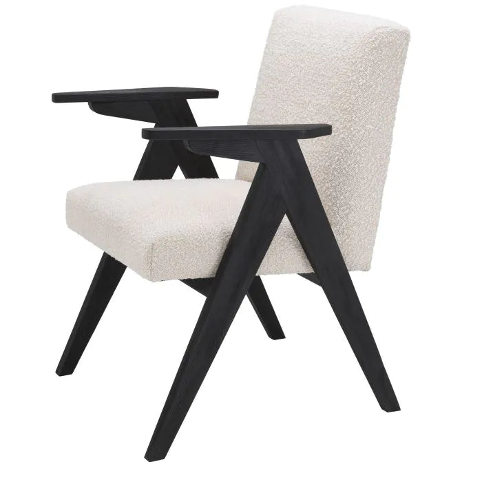 Product photograph of Eichholtz Bobo Dining Chair In Boucl Cream from Olivia's.