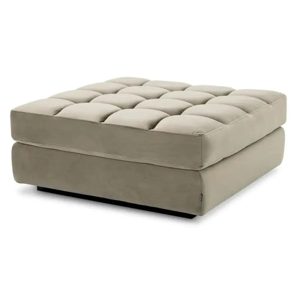 Eichholtz Dean Sofa Ottoman In Savona Greige Velvet