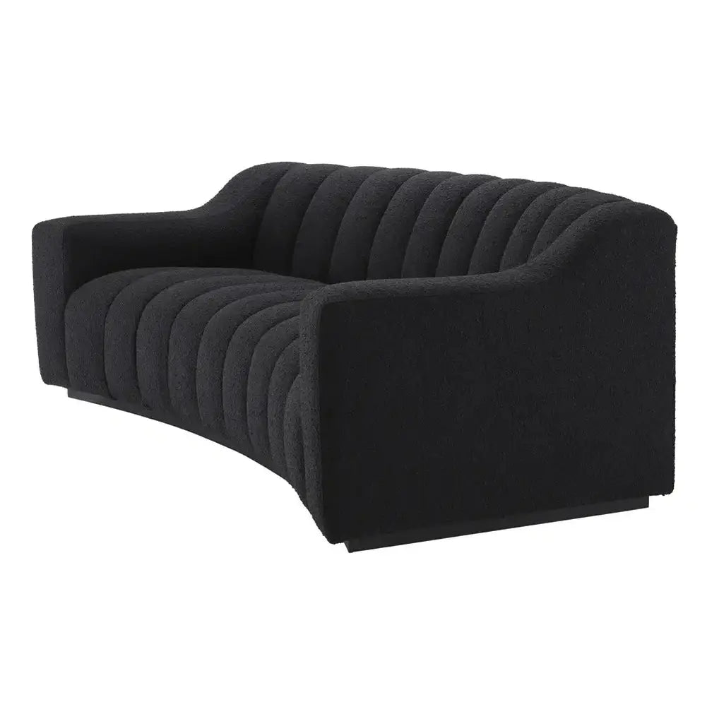 Product photograph of Eichholtz Kelly Small Sofa In Boucl Black from Olivia's.