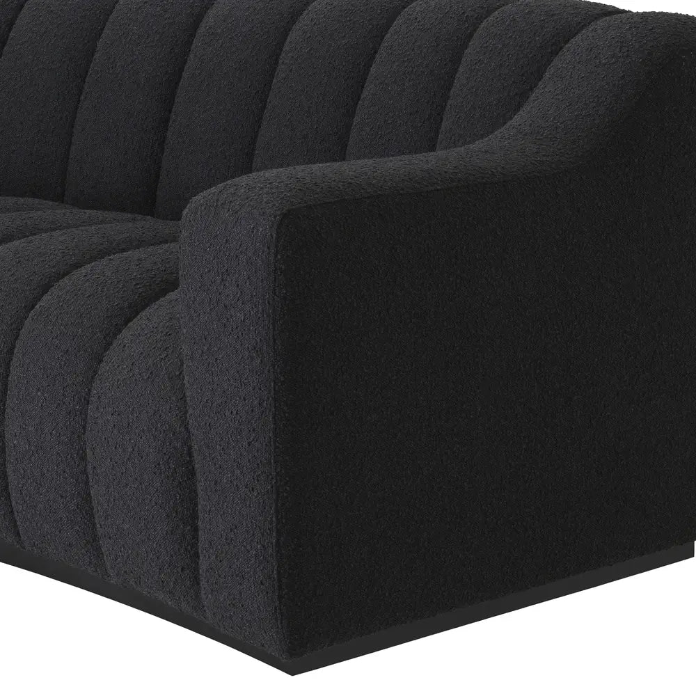 Product photograph of Eichholtz Kelly Small Sofa In Boucl Black from Olivia's.