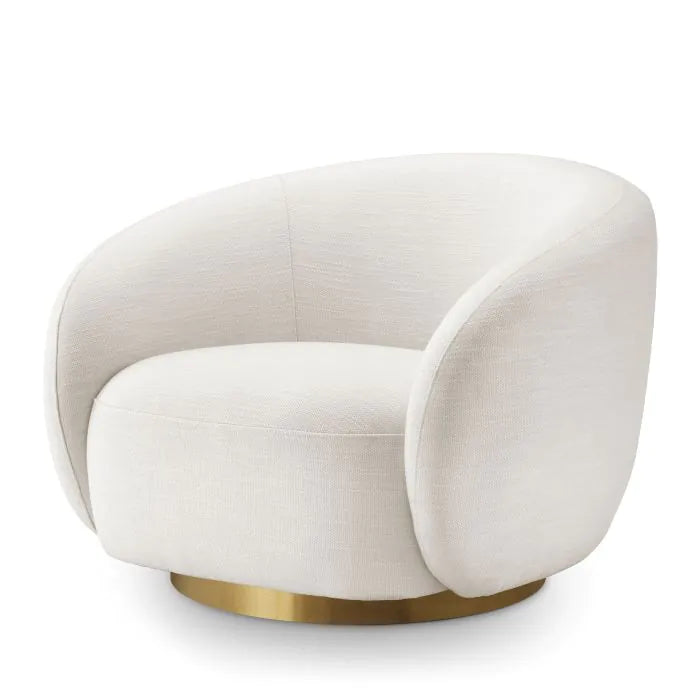 Eichholtz Brice Swivel Chair In Avalon White