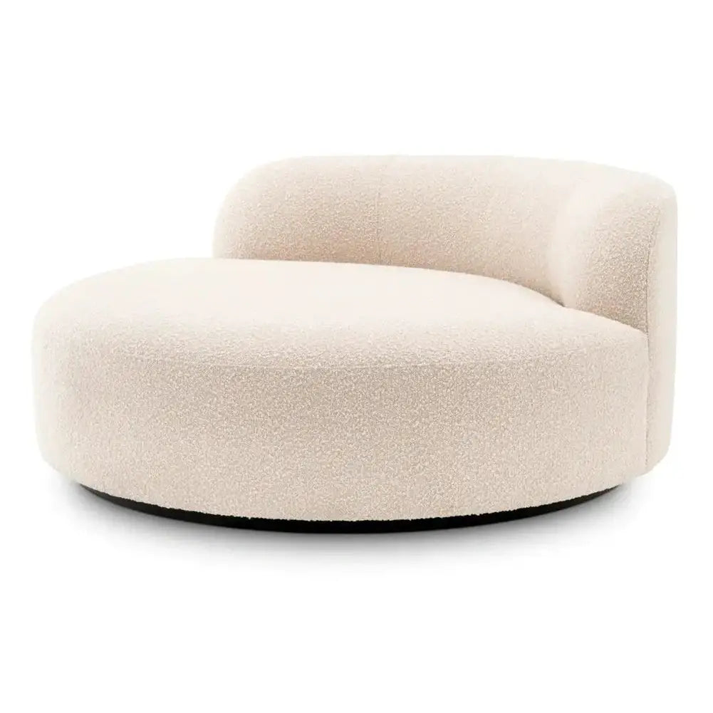 Product photograph of Eichholtz Bj Rn Round Sofa In Boucl Cream from Olivia's