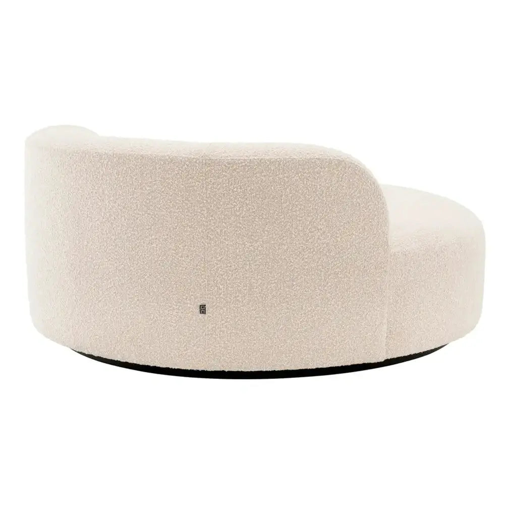 Product photograph of Eichholtz Bj Rn Round Sofa In Boucl Cream from Olivia's.