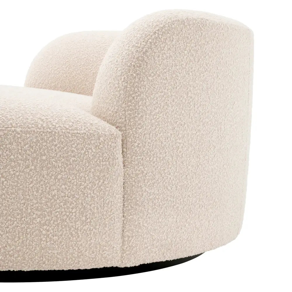 Product photograph of Eichholtz Bj Rn Round Sofa In Boucl Cream from Olivia's.