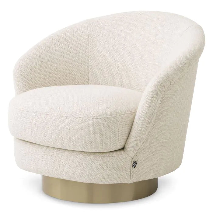 Product photograph of Eichholtz Pausa Swivel Chair In Pausa Natural from Olivia's