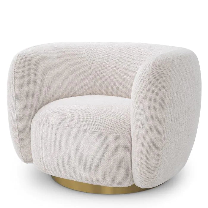 Eichholtz Roxy Swivel Chair In Lyssa Off White