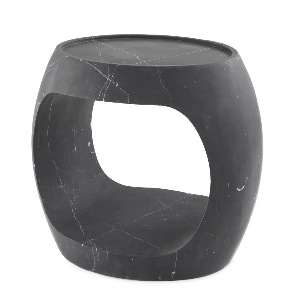 Product photograph of Eichholtz Clipper Low Side Table In Honed Black Marble from Olivia's.