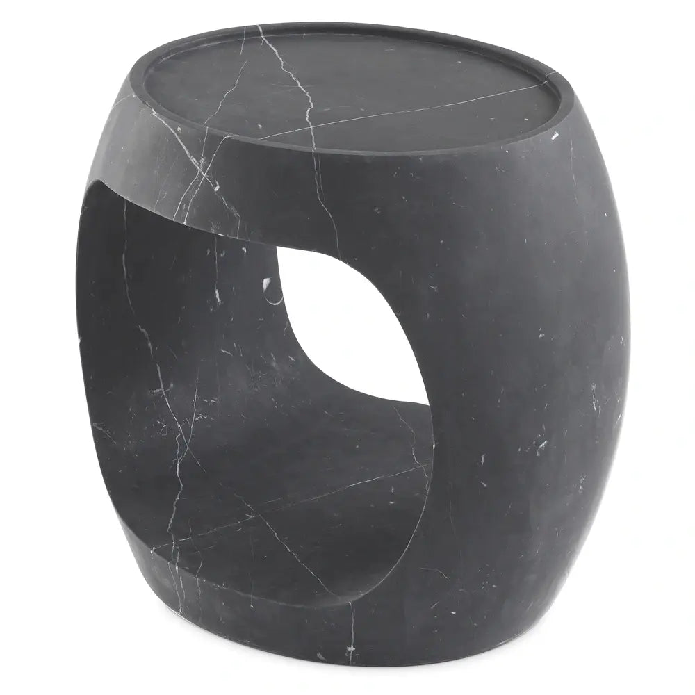 Product photograph of Eichholtz Clipper Low Side Table In Honed Black Marble from Olivia's.