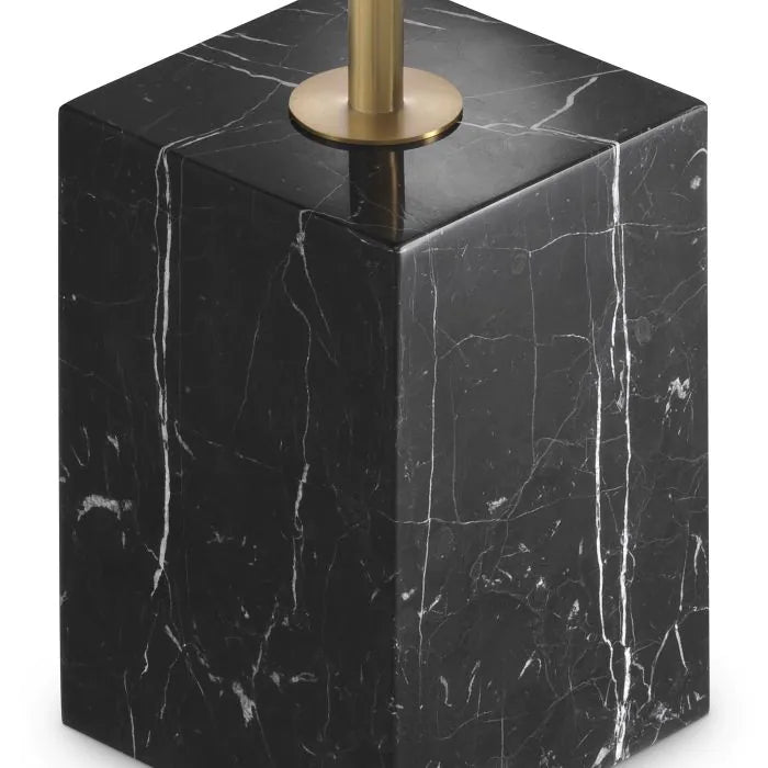 Product photograph of Eichholtz Cole Side Table In Brushed Brass Finish Black Marble from Olivia's.