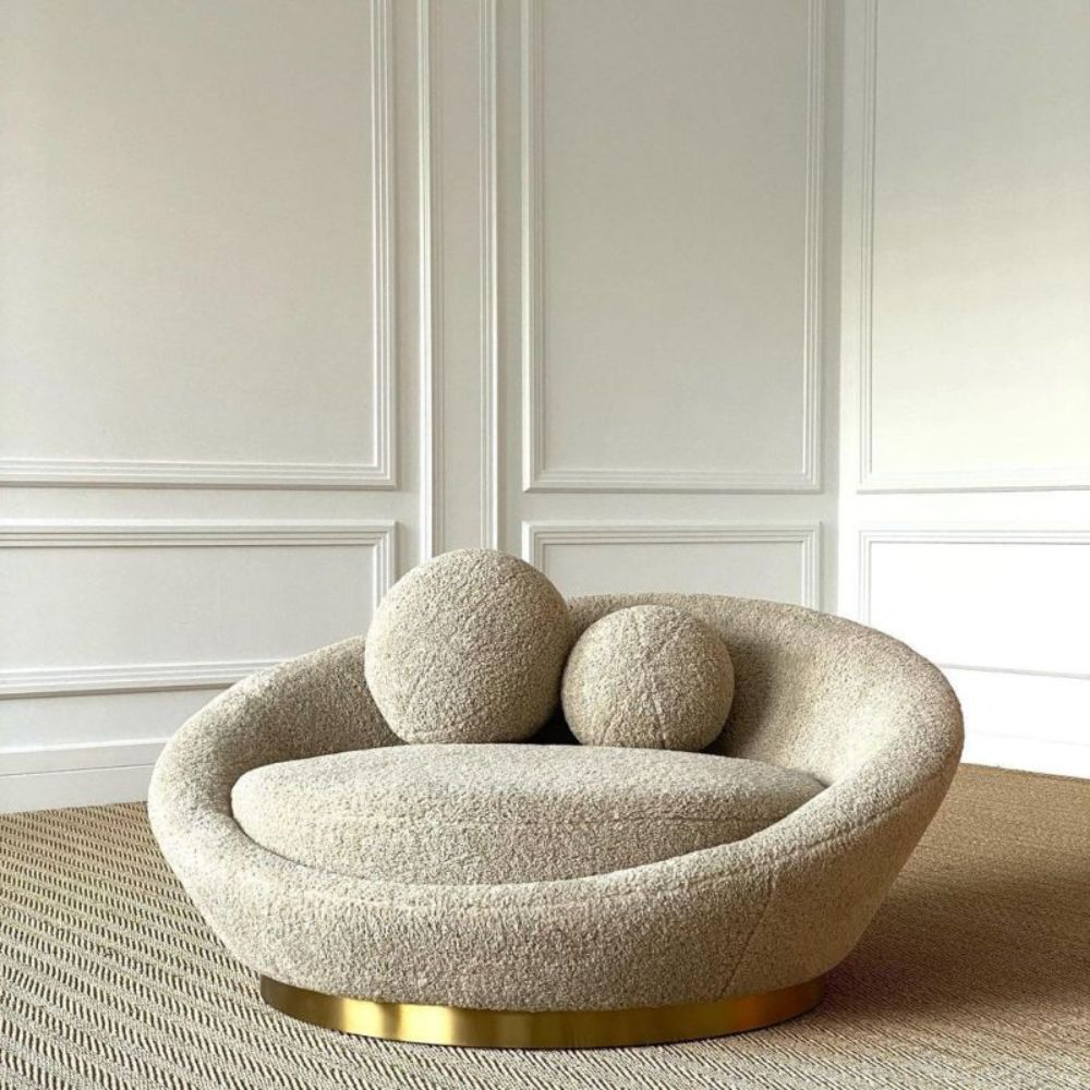 Product photograph of Eichholtz Duardo Sofa In Boucl Cream from Olivia's.