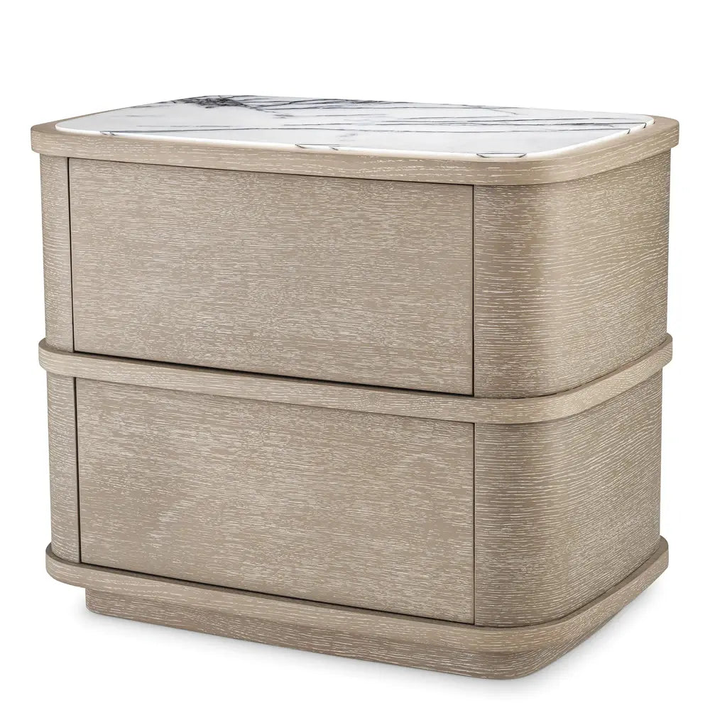 Product photograph of Eichholtz Cabana Bedside Table In Washed Oak Veneer from Olivia's