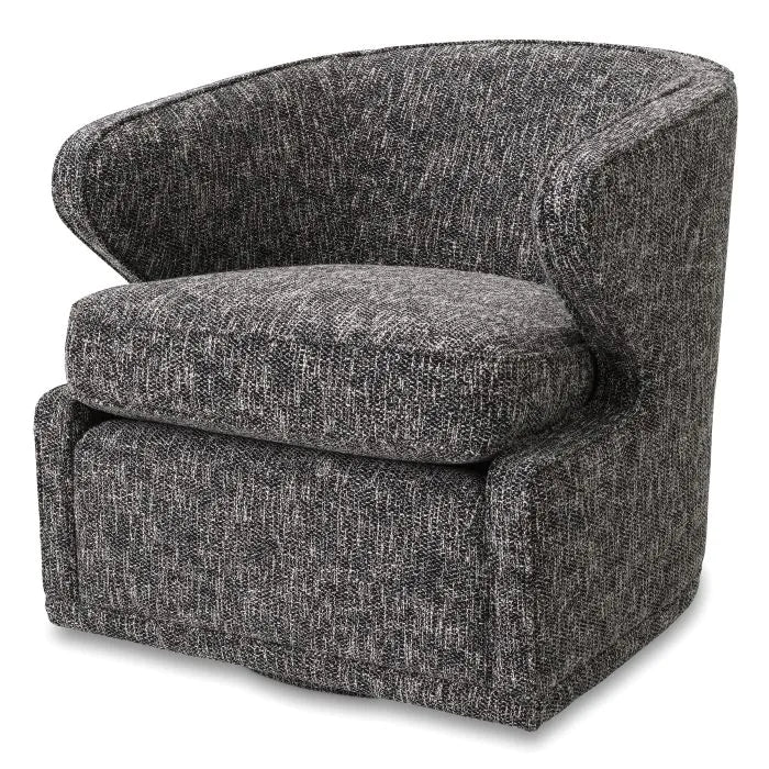 Eichholtz Dorset Swivel Chair in Cambon Black