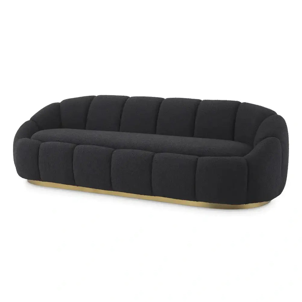 Product photograph of Eichholtz Inger Sofa In Boucl Black from Olivia's
