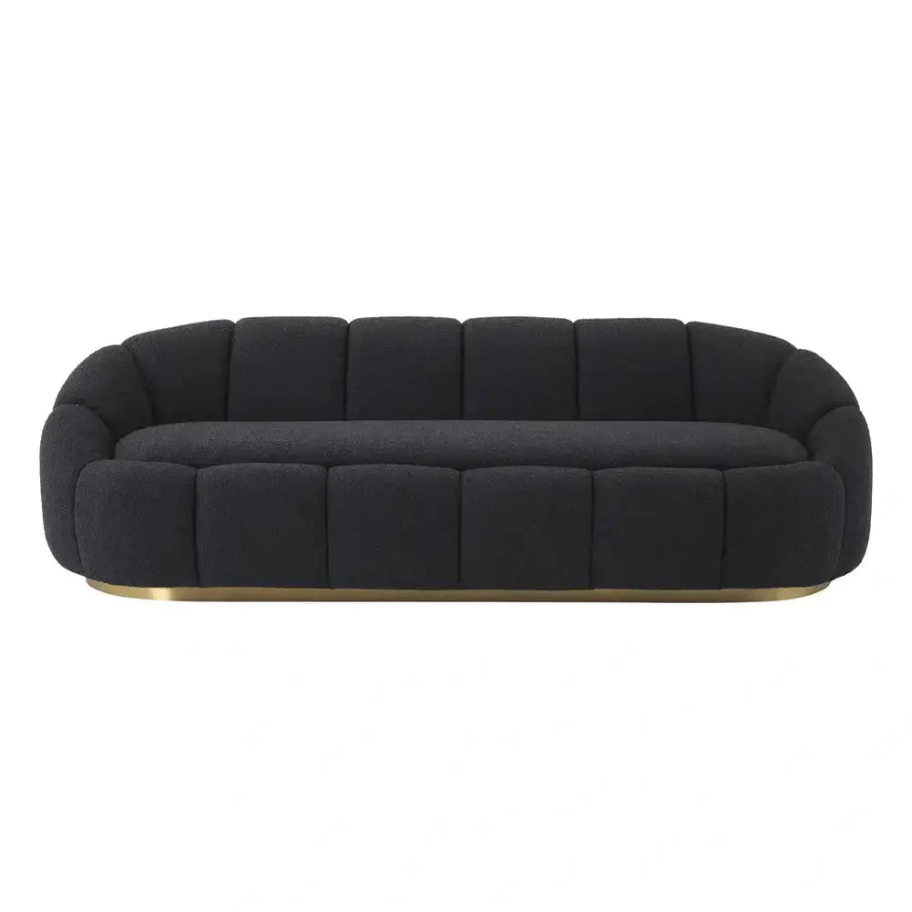 Product photograph of Eichholtz Inger Sofa In Boucl Black from Olivia's.