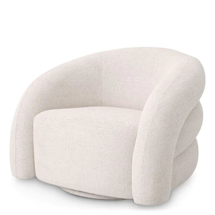 Eichholtz Novelle Swivel Chair in Lyssa off-White