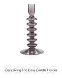 Purple Glass Candle Holder