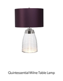 Purple Shade, Glass Base Lamp